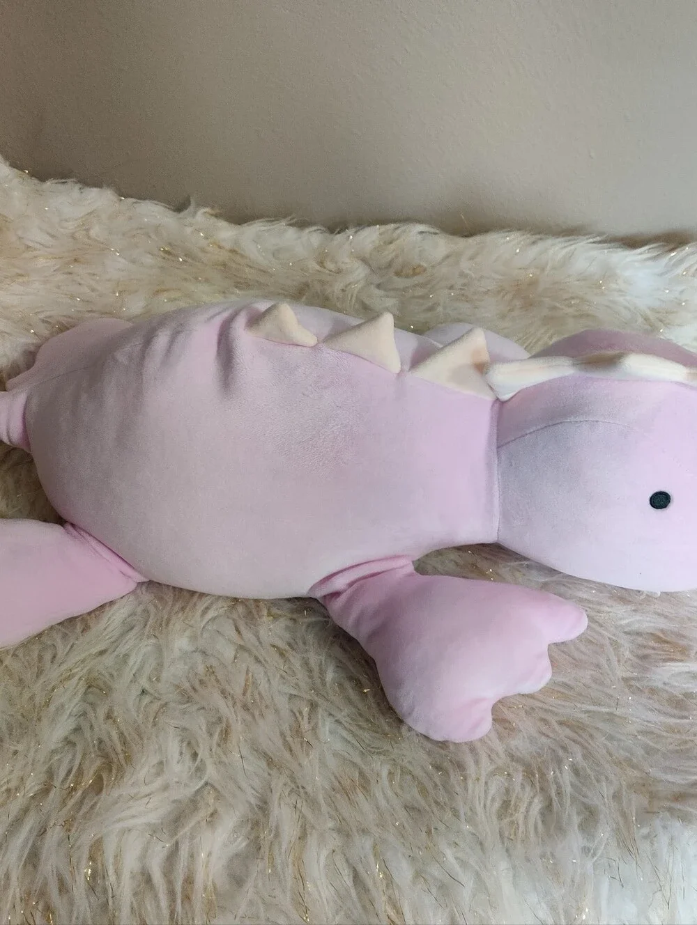 Pillowfort Purple Dinosaur Weighted Plush Pillow 24